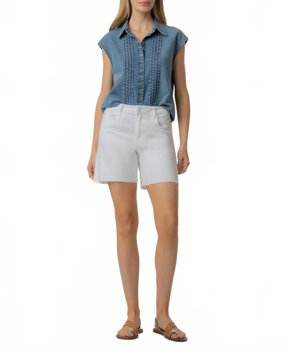 NEW KUT FROM THE KLOTH penelope drop shoulder beaming top in denim